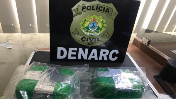 Polícia Civil prende traficante em posse de 2kg de cocaína em Rio Branco